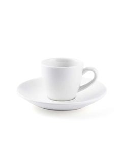 اشتري Ivory Porcelain Espresso Cup & Saucer 80 ml في الامارات