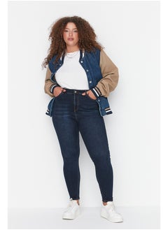 Buy Navy Blue High Waist Stretchy Skinny Jeans TBBAW23JE00003 in Egypt