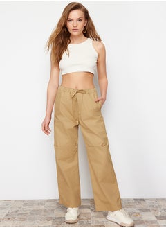 اشتري Camel Waist Elastic Parachute High Waist Jeans TWOSS24JE00155 في مصر