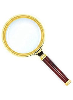 Buy 10X Handheld Magnifier Antique Mogany Handle Magnifier Reading Magnifying Gl for Reading Book Inspection Coins Insects Rocks Map Crossword Puzzle in Saudi Arabia