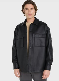 اشتري Faux Leather Overshirt في السعودية