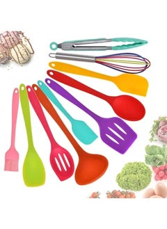 Buy 10pcs Kitchen Silicone Cooking Utensils in UAE