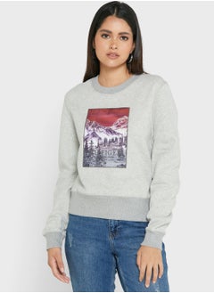 Buy Graphic Crew Neck Sweatshirt in UAE