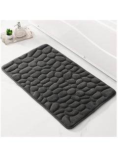 Buy 1-Piece Size Is 50x80 Cm Household Cobblestone Embossed Doorstep Carpet Doormat Bathroom Minimalist Wind Absorbent Foot Mat Bathroom Anti-Skid Mat Floor Mat in UAE