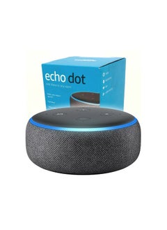 اشتري مكبر صوت ذكي من الجيل الثالث من Echo Dot مع التحكم الصوتي Alexa اسود في الامارات