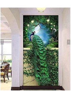 اشتري 40x60 DIY 5D Diamond Painting Kits Full Drill Diamond Embroidery Green Peacock Diamond Mosaic Crafts في الامارات