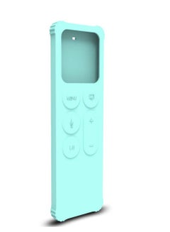 Buy Protective Case, Suitable for Apple tv4 Remote Control Silicone Protective Cover Apple TV4 Remote Control Anti-Drop and Dustproof Protective Cover (Cyan) in UAE