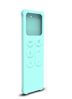 Buy Protective Case, Suitable for Apple tv4 Remote Control Silicone Protective Cover Apple TV4 Remote Control Anti-Drop and Dustproof Protective Cover (Cyan) in UAE