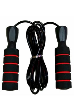 Buy Fully Adjustable Jump Rope With Bearing & Foam Handles - Black/Red in Egypt