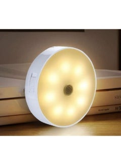 Buy 1 Piece Rechargeable Magnetic Stick On LED Motion Sensor Light Indoor in UAE