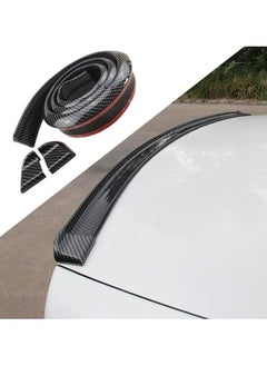 Buy External rear spoiler (150 cm) made of carbon fiber, 4.9 feet without trunk hole, suitable for most cars - carbon black, long size 150 cm in Egypt