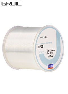 اشتري Nylon String Fishing Line Cord Clear Fluorocarbon Strong Monofilament Wire Flexible Wear-resistant Super Pulling Force Cut for Hanging Decorations Beading Crafts Kite -500M في الامارات