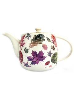 Buy Heat Resistant Smooth Surface Maple Porcelain  Teapot in UAE