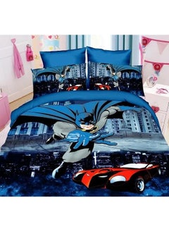 Buy Batman Flat Sheet Single King Single Bed Quilt Duvet Cover Set Pillow Case Bedding Cover Set in UAE