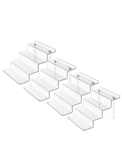 Buy 4 pcs Clear Acrylic Showcase Display Risers Dessert, Cupcake Stand Risers, Home Display Rack, Cosmetics Makeup Organizer Tiered Riser, Doll Toy Display Holder for Home, Office in Saudi Arabia