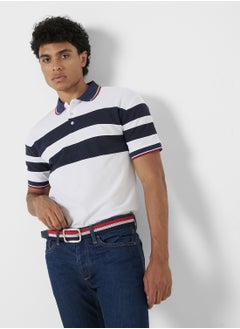 اشتري Men'S Polo Striped Short Sleeve T-Shirt في الامارات