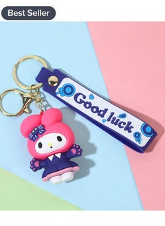 Buy Cartoon Sanrio Melody silicone keychain bag pendant decorative accessories in Saudi Arabia