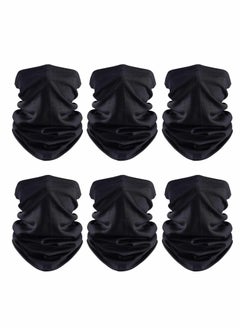 اشتري Face Cover,6 PCS Neck Gaiter Mask for Women Men, Balaclava Breathable Bandana Sun Protection Cycling Running, Unisex Cover Scarf Outdoor Sports في السعودية