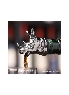 اشتري Army green style deer head stainless steel pouring, animal wine stopper, wine bottle k Colour:Colourful model:Cookie mold في الامارات