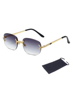 Buy Ultra Light Men'S And Women'S Borderless Sunglasses, Gold Frame, Double Gray in Saudi Arabia