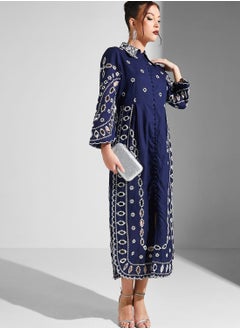 Buy Embellished Button Detail Dress in UAE