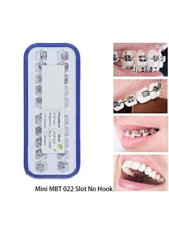 Buy 20 pieces, orthodontic brackets, metal brackets, mini straight wire brackets, without hook, Mini MBT 022 Slot No Hook in Saudi Arabia