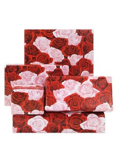 Buy Rose Gift Wrapping Paper Red And Pink Floral Gift Wrap 4 Folded Sheets Bridal Shower Wedding Wrapping Paper For Valentine'S Day Birthday Women Mother'S Day Lover'S Gift Wraps in UAE