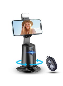 Buy Auto Face Tracking Tripod 360° Rotating Auto Tracking Phone Stand, No App, Phone Camera Stand with Remote and Gesture Control, Rechargeable Smart Shooting Stand for Live Video Recording Tiktok（Black） in Saudi Arabia