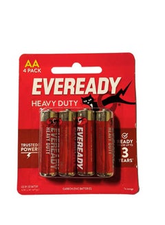اشتري Eveready AA Battery Heavy Duty Red Series 1015Bp4 (Pack of 4) في الامارات