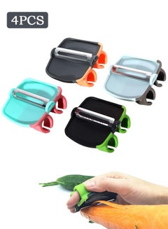Buy 4 Pcs Silicone Finger Vegetable Peeler, Palm Peelers with Rubber Finger Grips, Veggie Peel Tools for Kitchen in Saudi Arabia