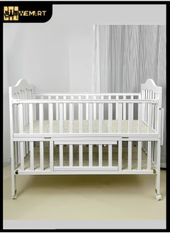 اشتري Convertible Crib，Converts from Baby Crib to Toddler Bed, Daybed and Full-Size Bed, Fits Standard Full-Size Crib Mattress في السعودية