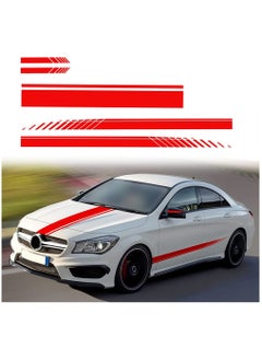 Buy Car Sticker, Car Hood, Car Body, Car Rearview Mirror, Modified Sport Style Stripe Sticker, Graphic Vinyl Racing Stripe Decal Decoration Accessories Sticker for Cars Red, 5 PCS in Saudi Arabia