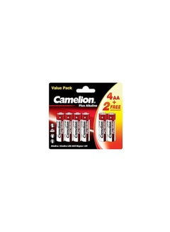 Buy Camelion LR 6 AA Mignon Plus Alkaline Battery (Pack of 4+ free 2 pcs) in Egypt