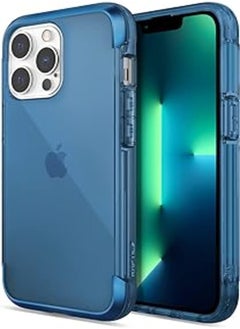 Buy Raptic air case compatible with iphone 13 pro case, scratch resistant, aluminum metal bumper, wireless charging, 13ft drop protection, fits iphone 13 pro, blue in Egypt