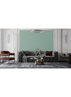 Buy Green Olive Boho Style Scandinavian Modern  Fabric Wallpaper Covers An Area ​​Up To 4.2Mx3M With Adhesive And Smoothing Tool in Egypt