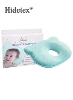 Buy Hidetex Baby Pillow - Preventing Flat Head Syndrome (Plagiocephaly) for Your Newborn Baby，Made of Memory Foam Head- Shaping Pillow and Neck Support (0-12 Months) in UAE