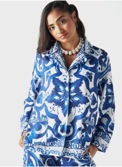 Buy Printed Pocket Detail Shirt in Saudi Arabia