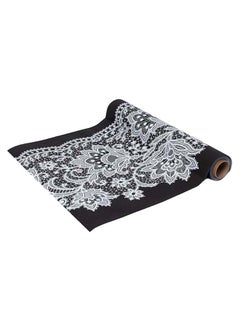 Buy Harmony Table Runner, Black & White - 1200x40 cm in UAE