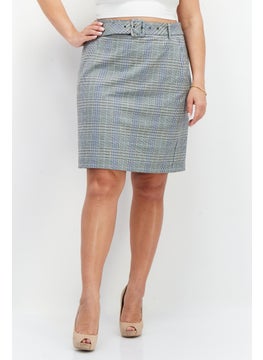 اشتري Women Plaid Mini Skirt, Black Combo في الامارات