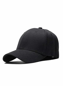 اشتري Baseball Caps, Black Baseball Hats, Plain Adjustable Baseball Cap, Classic Panel Hat, Fashionable Dad Hat Fit Outdoor Sports Sun Hat in Summer Fits Men Women, 1 Pcs في السعودية