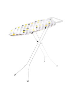 Buy Folding Free Standing Ironing Board with Iron Rest Grey and White 1343HZ18-19 in Saudi Arabia