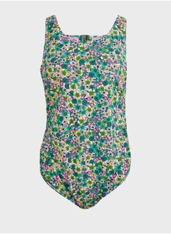 Buy High Leg Floral Swimsuit in UAE