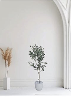 Buy Artificial Tropical Plants, Olive Tree with Olive Branches and Lifelike Fruits, Lifelike Artificial Tree Perfect for Modern Home Indoor, Outdoor and Office Decoration, Perfect Housewarming Gift (1m) in Saudi Arabia