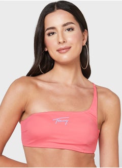 Buy One Shoulder Logo Bikini Top in Saudi Arabia