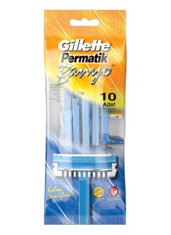 Buy Gillette Permatik Bath Razor 10 Pack in Saudi Arabia