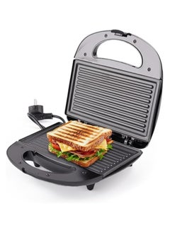 Buy DSP Sandwich Maker 750W with Stainless Steel Grill, Non-Stick Coated Plates, Cold-Touch Exterior, Indicator Light, Non-Slip Feet, Easy-to-Open Handle, Compact Vertical Storage, KC1191 in Egypt