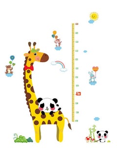 اشتري Cartoon Removable Wall Sticker - Giraffe & Pandas Kids Height Wall Chart, Peel & Stick Nursery Wall Decals for Baby Bedroom, Toddler Playroom 60x90cm في الامارات