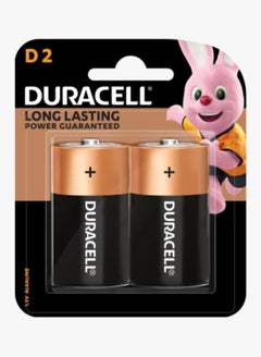 Buy Duracell Size D Alkaline Batteries - Pack of 2 in UAE