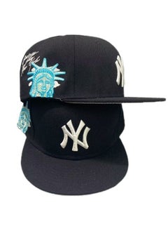 اشتري NEW York 3D Embroidered Fitted Baseball Team Cap with Closed Back for Sun Protection في السعودية