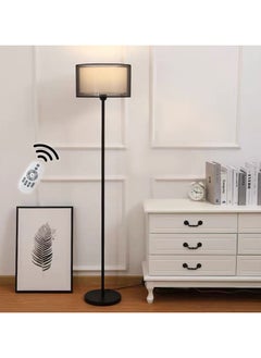 اشتري Floor Lamp with Dual-layer lampshade,  Tri-color dimmable Vertical Standing Lamp Modern Minimalist Floor Lighting Home Living Room Office Decor, Remote Control في السعودية